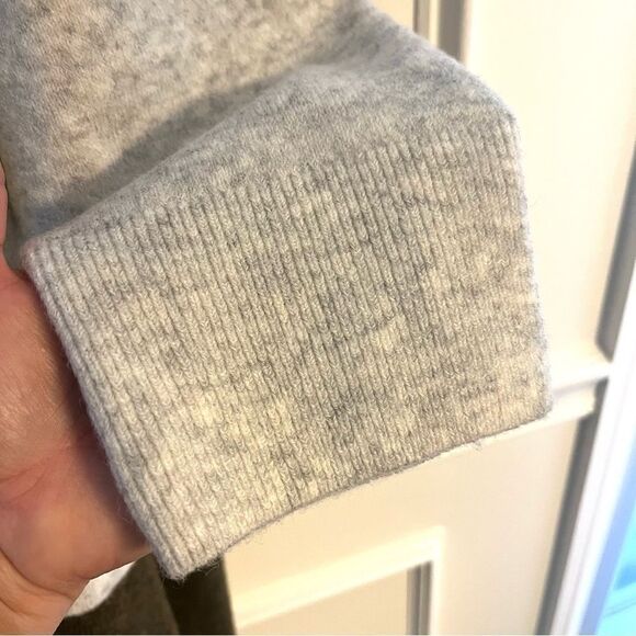 Madewell Kent Colorblock Cardigan in cozy Alpaca Yarn, Gray Pink Green NWOT - Picture 7 of 9